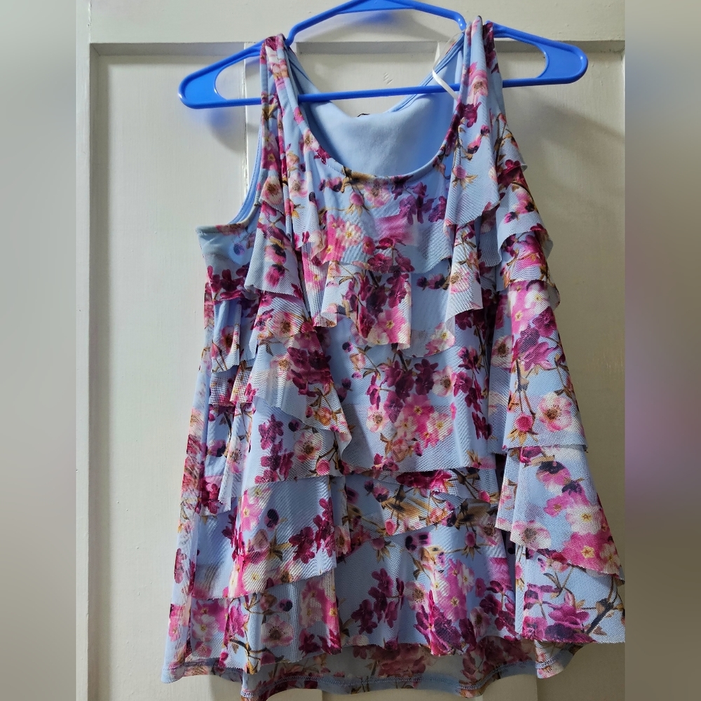 Women's size xl floral tank top blouse